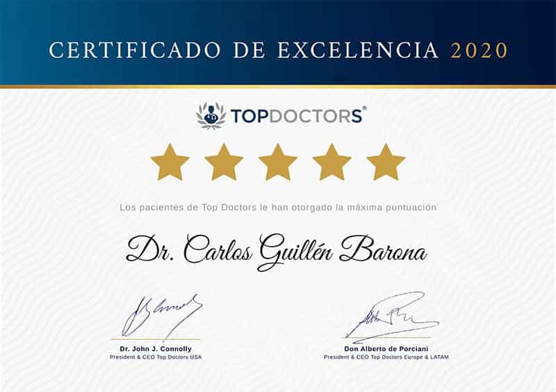 certificado de excelencia topdoctors